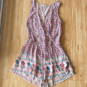 AEO Floral Boho Sleeveless V-neck Romper